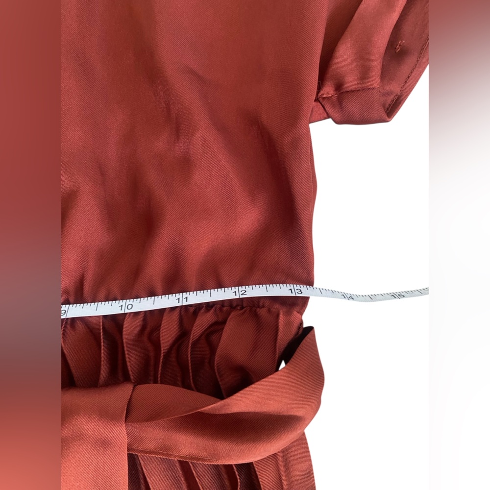 Banana Republic Silk Satin-like Wine Red Ruby Dress Size XS - Picture 14 of 14